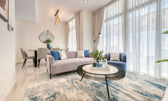 Dubai Ski Chalet | Spell-binding 3BR Townhouse at DAMAC Hills 2 Albizia by Deluxe Holiday Homes