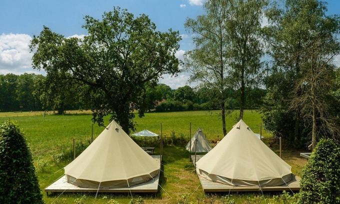 Notter Cabin | Spend the night in a cozy bell tent overlooking the meadows!