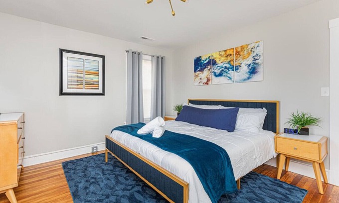 Mosby Apartment | Step into Style: Charming Blue Suede RVA Getaway!