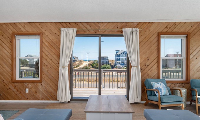 South Nags Head House | Steps to the beach,Semi-Oceanfront,Sound view,Pool,Hot tub,Family/Kid Friendly