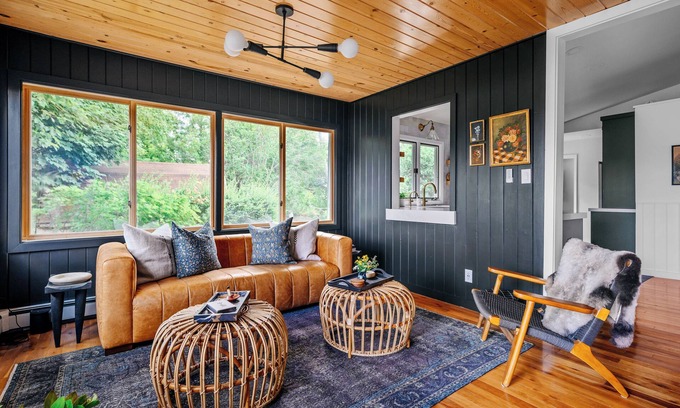Omena Cottage | Stillwater Cottage - lakefront with chefs kitchen, fireplace, firepit