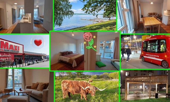 Jakobsberg Apartment | Stockholm Stylish, Lovely, Amazing & Modern Apartment +Balcony +Patio +BBQ +Park