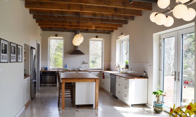 Sparrow Bush House | Stone Eco House on 120 acres with a pond, meadows, brook, and hiking trails.