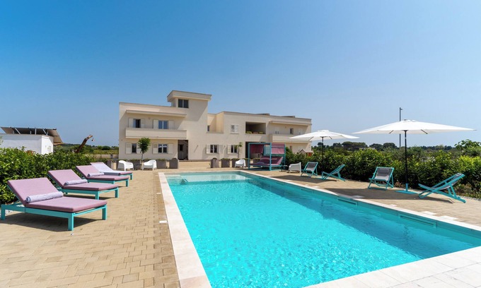 Galatone Apartment | Studio Apartment "Le Scuderie 9" with Balcony, Shared Pool & Wi-Fi