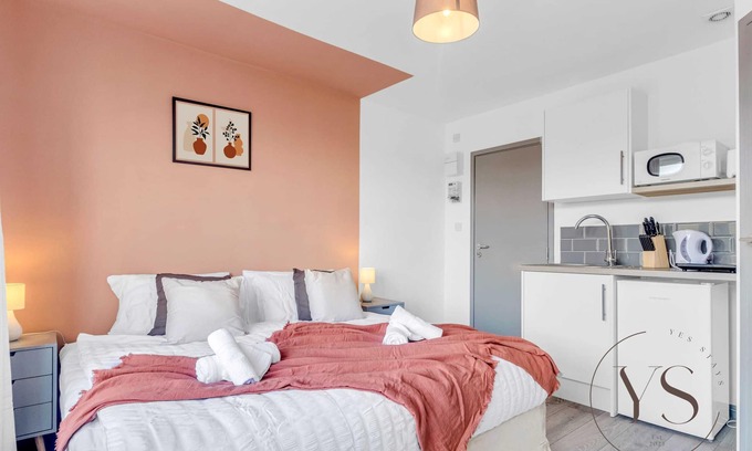 Stoke-on-Trent Apartment | Studio C Near Alton Towers + Longton Station