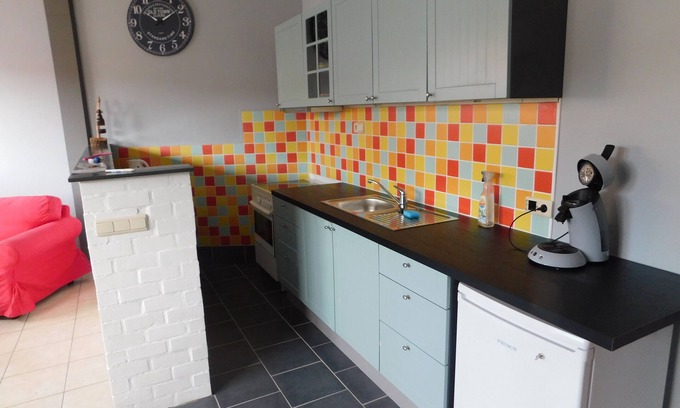 Gouvy Apartment | Studio near station and shops, for single person or couple