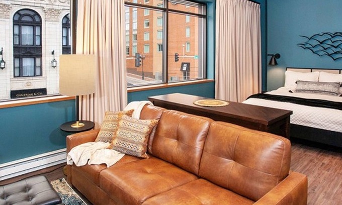 Downtown - Waterfront Apartment | Studio Queen Suite - Spectacular Views of Downtown Duluth's Superior Street