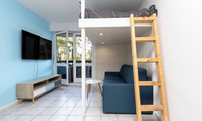 Le Penon Apartment | Studio Seignosse near the "Le Penon" beach (1 min) with balcony
