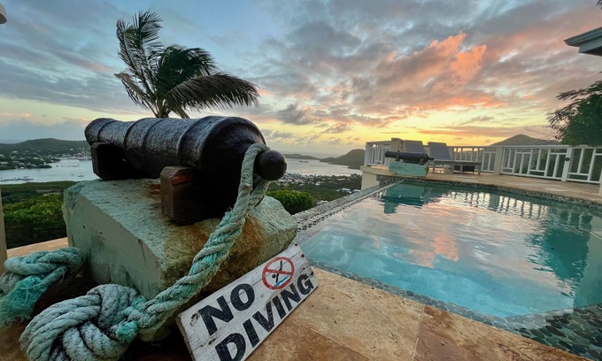 Falmouth Harbour House | Stunning 300 degree views overlooking English & Falmouth Harbour, Antigua!