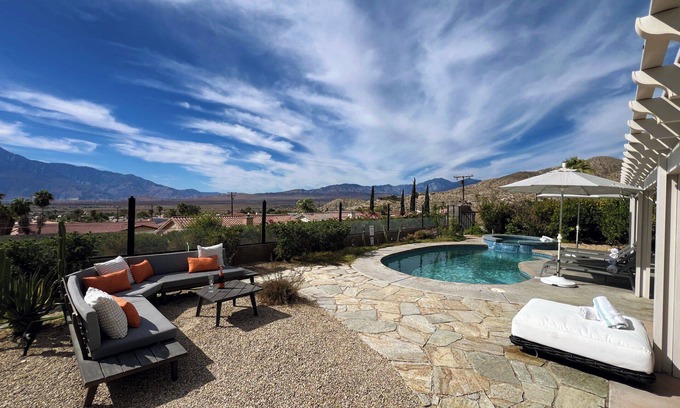 Desert Hot Springs House | Stunning Best Views, Designer Interiors, Private Heated Pool & Spa, Privacy
