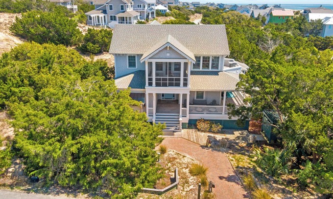 Bald Head Island House | Stunning Ocean and Sunset Views Steps to South Beach Hot Tub and Pet Friendly