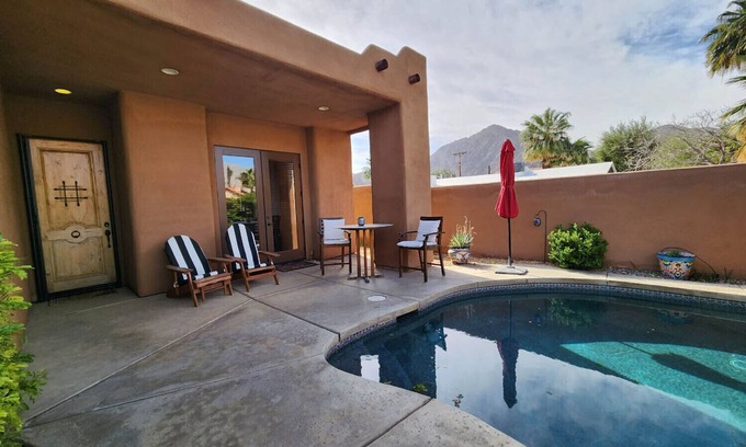 Desert Club Estates House | Stunning Santa Fe Pool Home Steps to Park and Village LIC# 068222