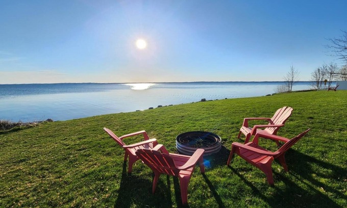 Mullett Lake House | Stunning Sunsets at Aloha Lake Home on Mullett Lake!