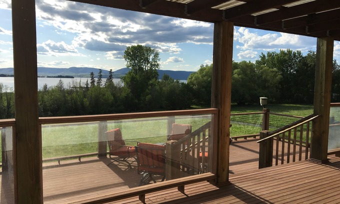 Polson House | Stylish Residence with Sauna, Game Room & Grand Deck overlooking Flathead Lake!