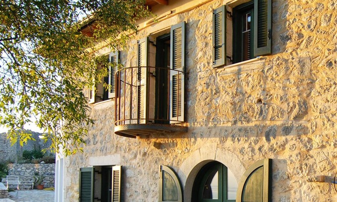 Kavallos Villa | Stylishly renovated stone villa w/fantastic sea view