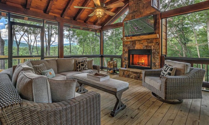 Suches Cabin | Such a View - Mountain Views | Screened In Porch | Game Room