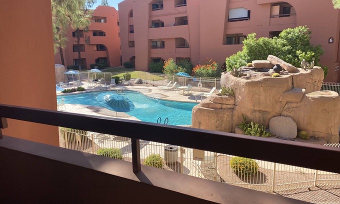 Paradise Valley Village Condo | Summer discounts, Updated 1BR w/resort style pool view, ultimate relaxation!