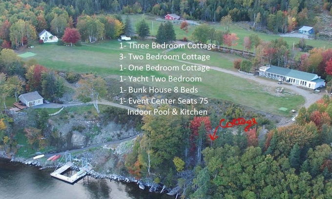 Boularderie Resort | Summer Snow Cottages & Event Center, Indoor Pool, Commercial Kitchen, Yacht