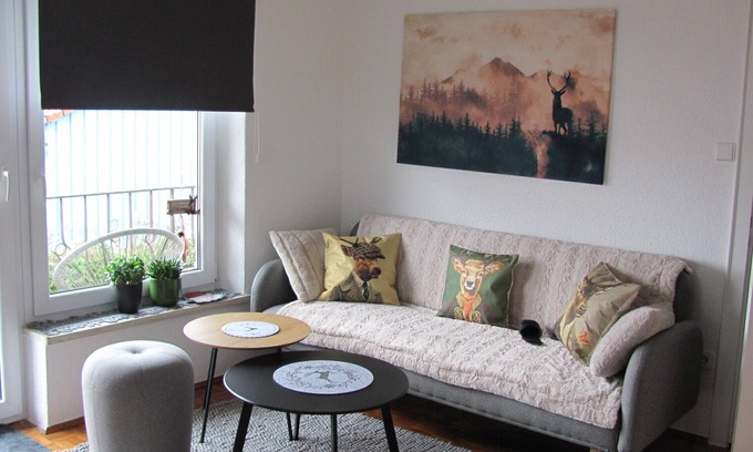 Unterallgau Apartment | Sunny, cozy vacation room with balcony in Trunkelsberg