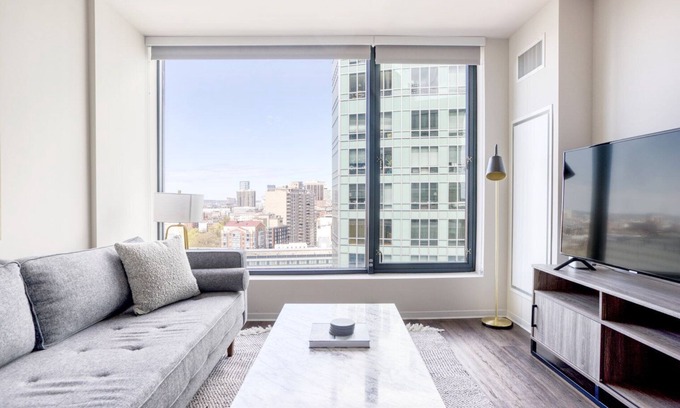 Theatre District Apartment | Sunny Theatre District 1BR w/Gym & W/D, near Boylston T, by Blueground