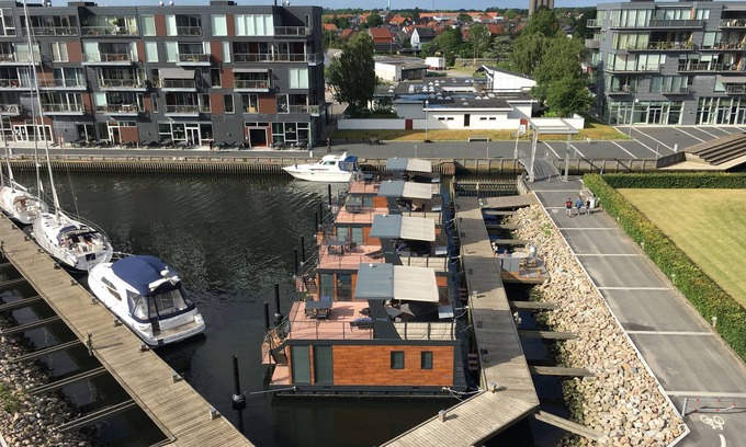 Nykobing Falster Boat Rental | Super modern Houseboat in the heart of Nykøbing F. with all modern facilities