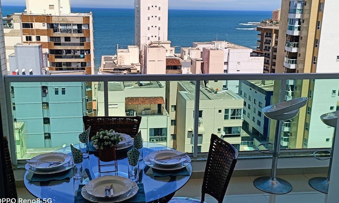 Praia do Morro Apartment | Superb Sea View 2bed flat, 2baths, Wi-Fi, Parking