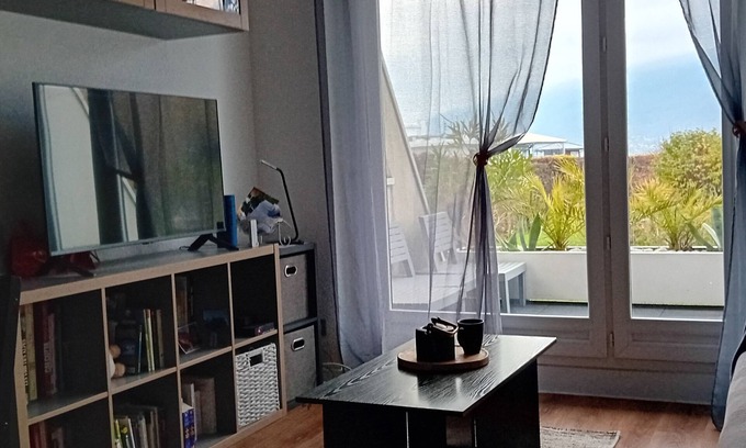Aix-les-Bains Apartment | SUPERB STUDIO FACING LAC DU BOURGET WITH TERRACE