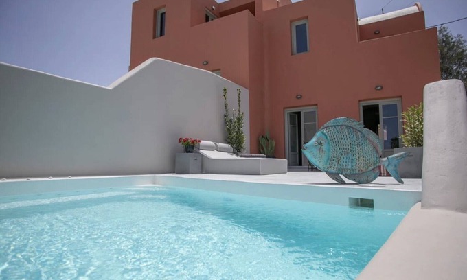 Finikia Villa | Superior Villa 3 Bedrooms with Outdoor Jetted Pool and Sea & Sunset View