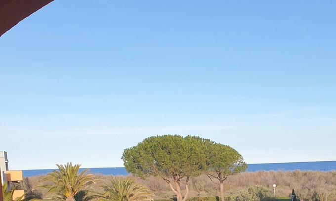Saint-Cyprien Plage Apartment | T2 Cabine de 37m² vue mer à 150m de la Plage