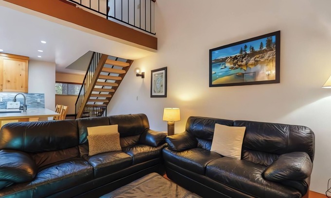 Carnelian Woods Condo | Tahoe condo with hot tub, central AC, fireplace, gas grill & balcony