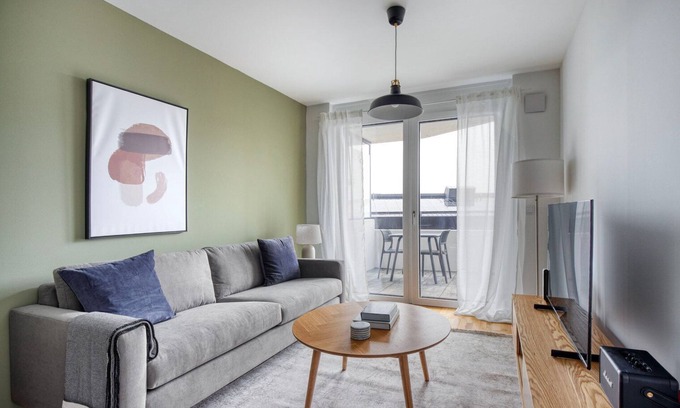 Wieden Apartment | Tasteful Favoriten 1BR w/Sauna, Balcony & Co-Working, by Blueground