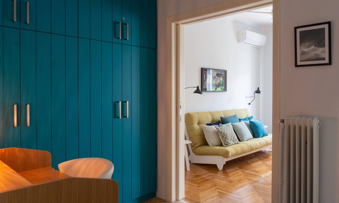 Filopappou Apartment | Teal Blue 1BR under the Acropolis by JJ Hospitality-