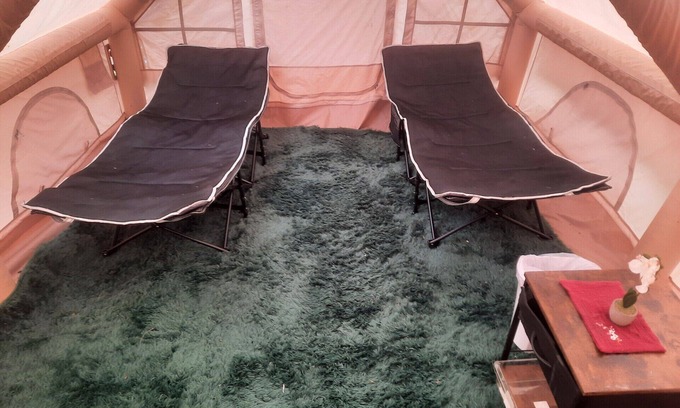McCarthy RV Rental | Tents at the headwaters of the Kennicott River in marvelous McCarthy with WiFi