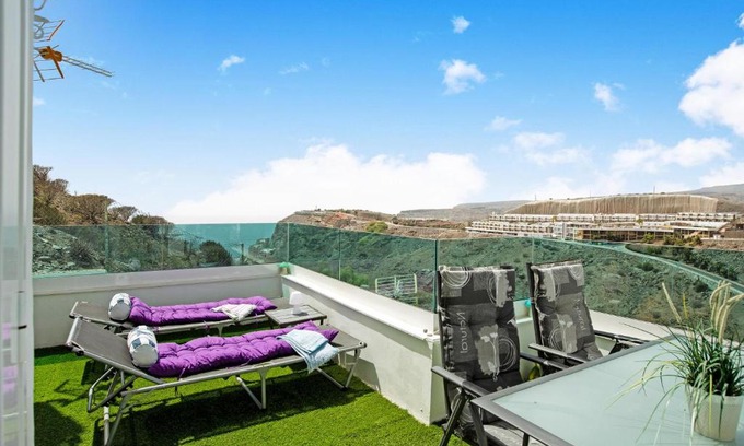 Puerto Rico Apartment | Terrace Sunset Playa de Amadores