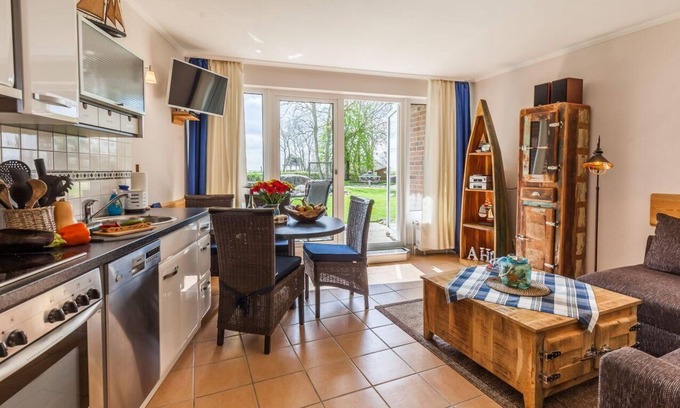 Kronsgaard Apartment | Terrassen-Fewo "Heimathaven" direkt am Ostseestrand