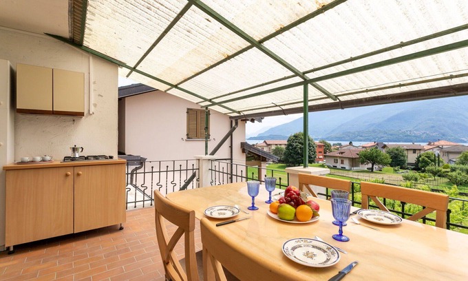 Dongo Apartment | Terrazza del nonno, 2 Br Apartment - Terrace With The Como View By Halldis