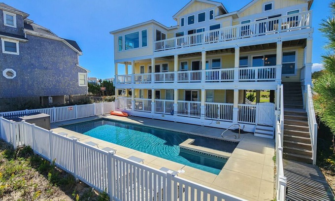 Carolina Dunes House | The Duck House - Spectacular Oceanfront home with 5 BR/7BA - Private Pool