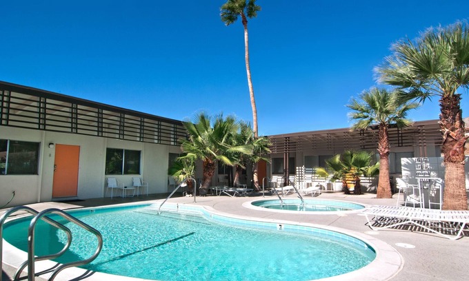 Desert Hot Springs Apartment | The Getaway 1BR #1: Pool, Mountain View, Kids/Pets welcome