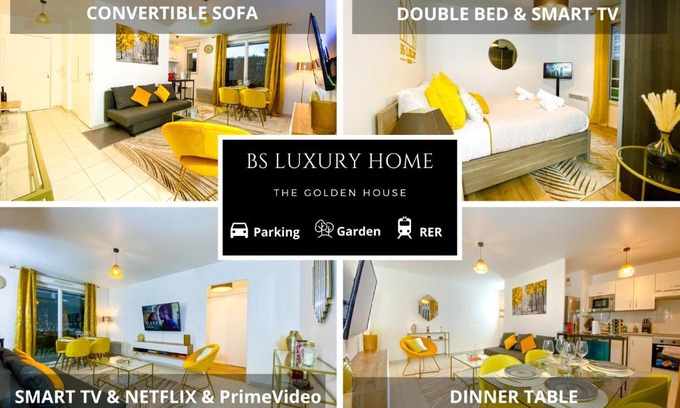 Corbeil-Essonnes Apartment | The Golden House * Parking * Garden