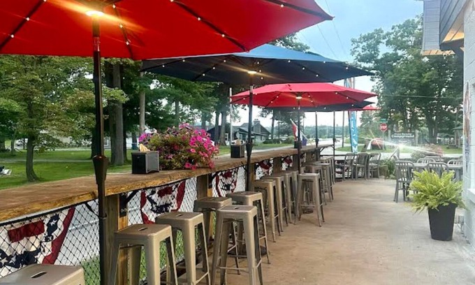 Newaygo Apartment | The Jetty Upper Rooms Getaway on Croton Dam Pond.