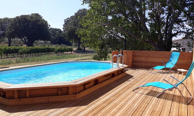 Chamaret House | The Little House In the Vines with Pool