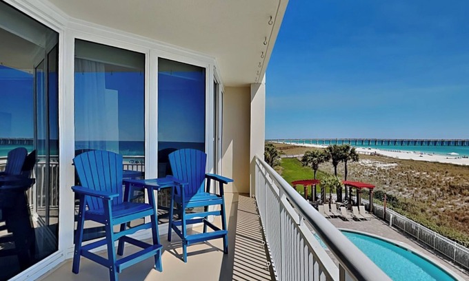 Navarre Beach Condo | The Pearl of Navarre #204 - Gulf Front Condo!