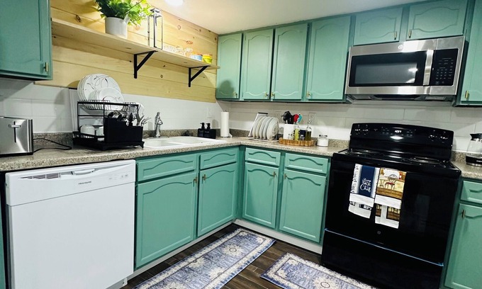 Ithaca House | The “Specchio”; 2 Queen beds-2 bath, family Apt, WiFi, AC, pet friendly, firepit