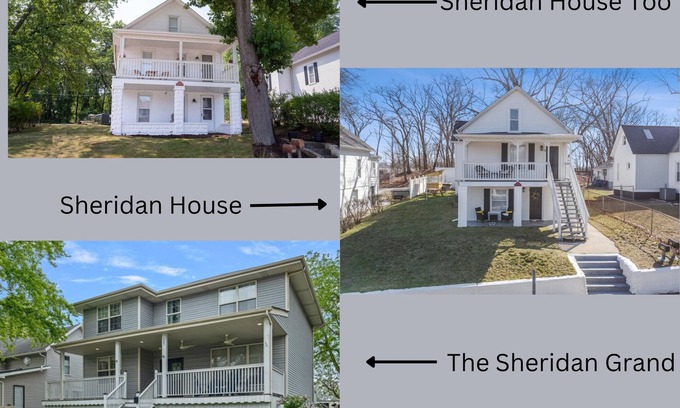 Michigan City House | The Three Sheridans | Big Group 50+ | Pet Friendly | 33+ Beds | Hot Tubs | Sauna
