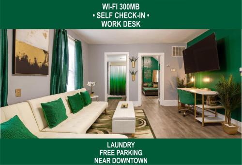 Tremont House | The Tremont Emerald - By Christmas Story House - Historic Charm & Modern Comfort Near Downtown With Parking, 300MB Wifi & Self Check-In