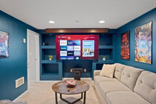 Spokane House | Theater Room Hot Tub 2 Living Rooms Fire Pit