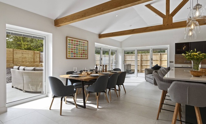 Porthyrhyd House | This luxurious old school house with hot tub, perfect for 8 guests