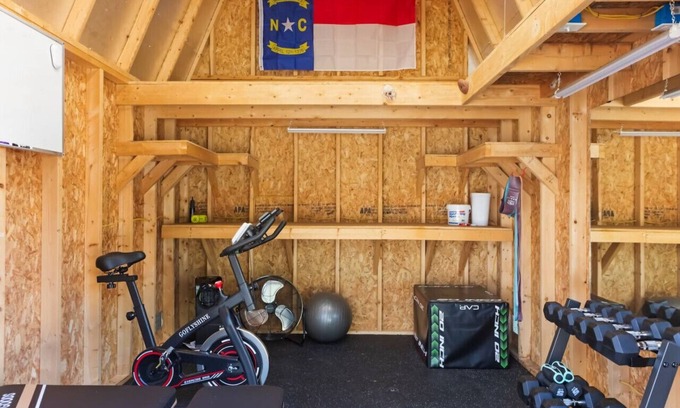 Northeast Raleigh House | This Must Be The Place | Private Gym + Fenced Yard