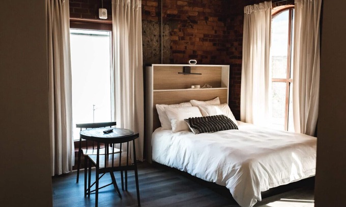 Jonesville Apartment | Three Trails Studio Loft Historic Downtown | Wine Country | Rooftop Deck