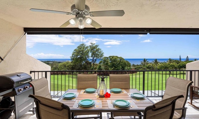 Keauhou Condo | 🏖️Top Floor with Loft | Ocean and Golf Course Views | AC & Concierge Included